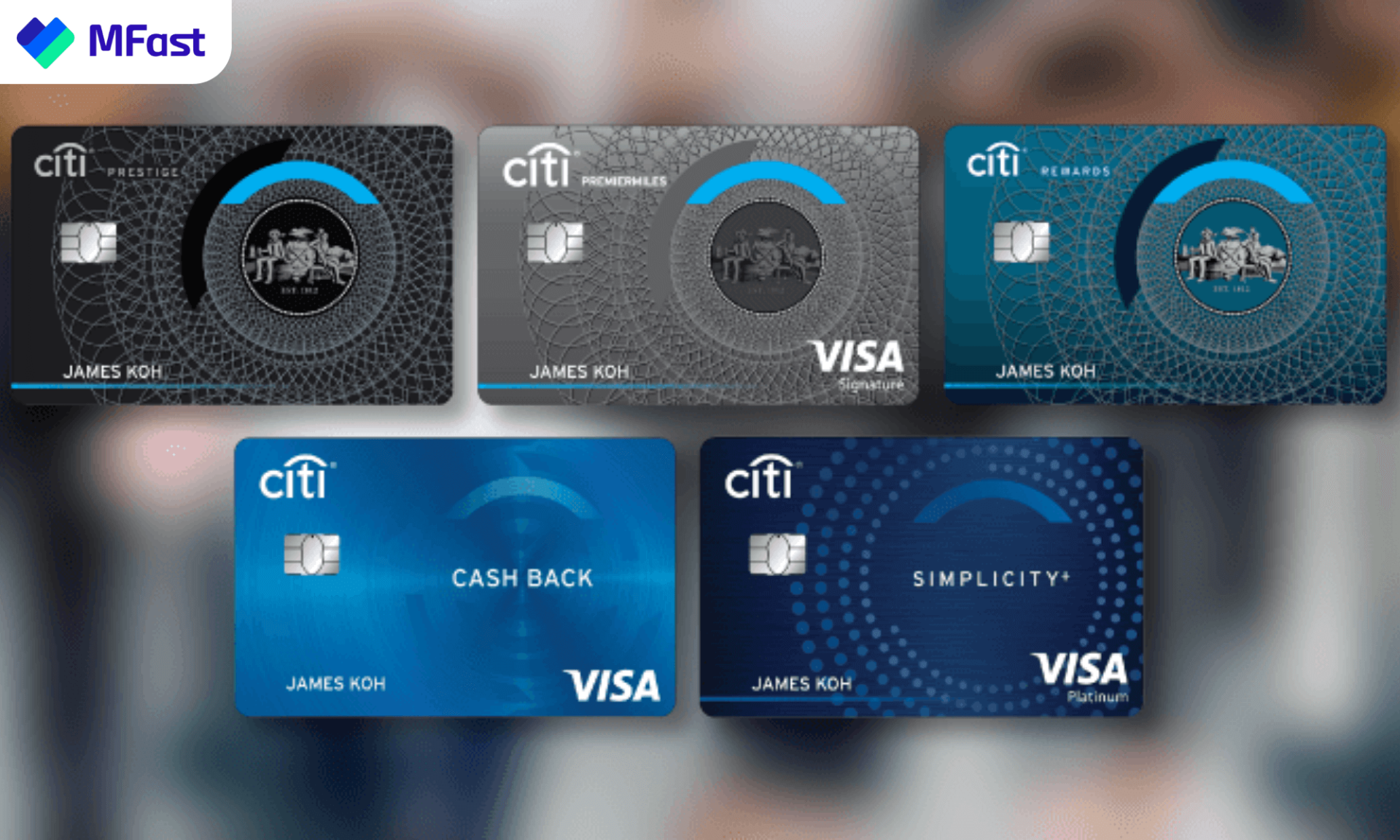 Các mẫu thẻ tín dụng tại Citibank