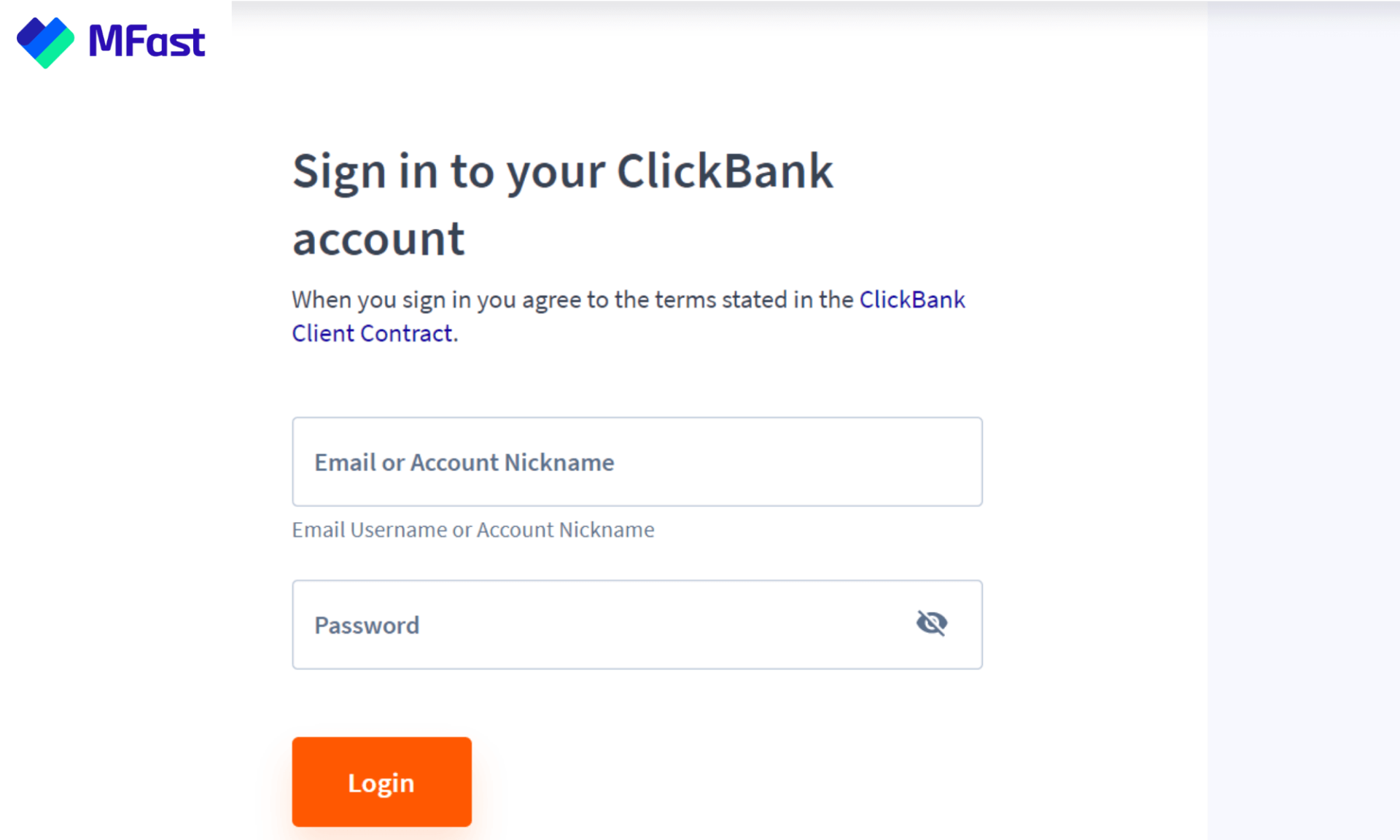 Đăng nhập tài khoản Clickbank